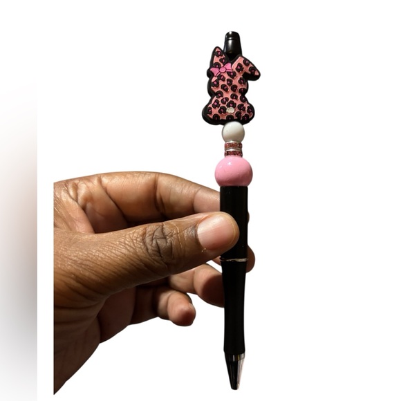 Accessories - Pink and Black Bunny Handmade Pen